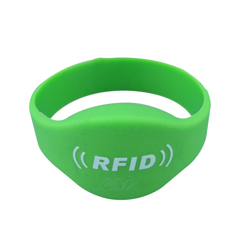 125KHZ TK4100 Giyilebilir Su Geçirmez Silikon RFID Bileklik Bileklik